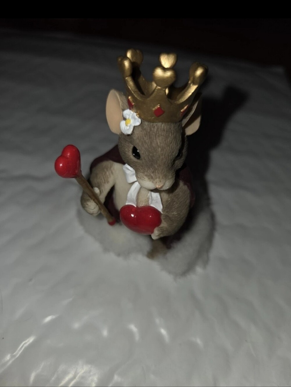 Vtg Fitz & Floyd Charming Tails Figure "Queen Of My Heart" in Box